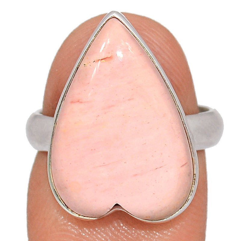 Heart - Australian Pink Opal Ring - POAR676