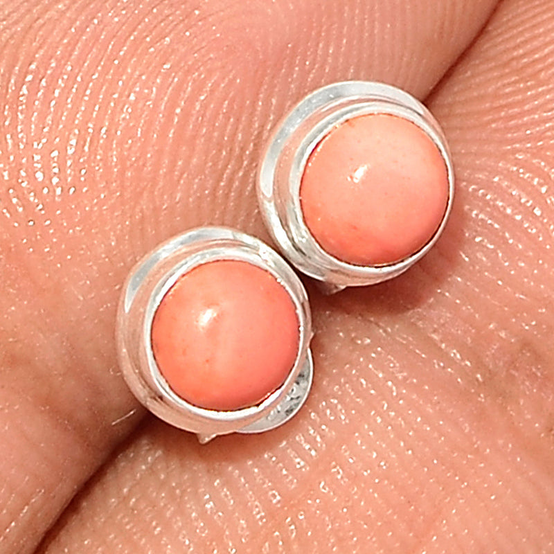 Australian Pink Opal Studs - POAS13