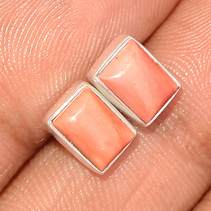 Australian Pink Opal Studs - POAS14