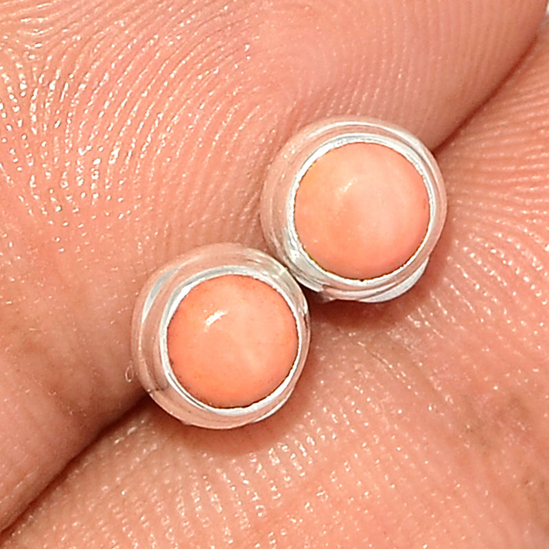 Australian Pink Opal Studs - POAS15