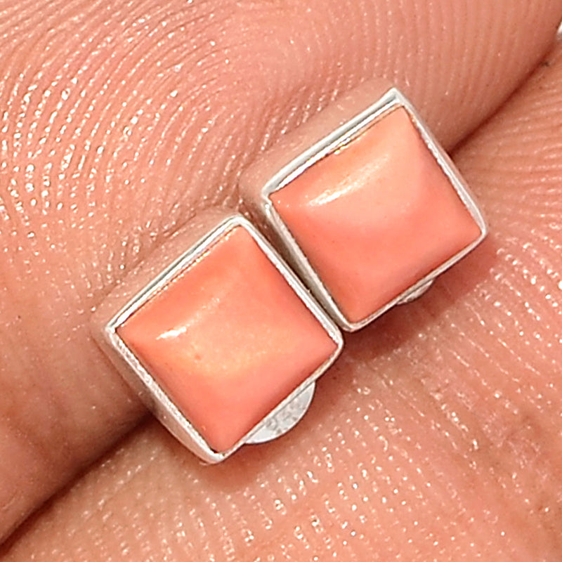 Australian Pink Opal Studs - POAS29