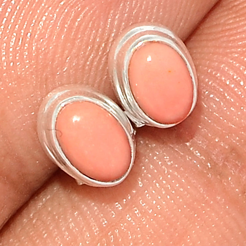 Australian Pink Opal Studs - POAS30