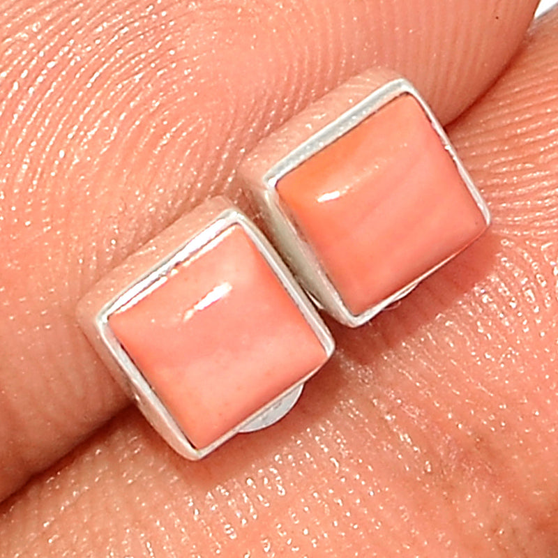 Australian Pink Opal Studs - POAS37