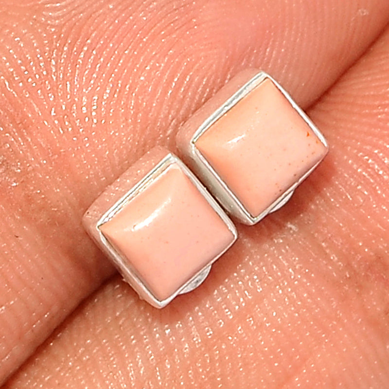 Australian Pink Opal Studs - POAS42