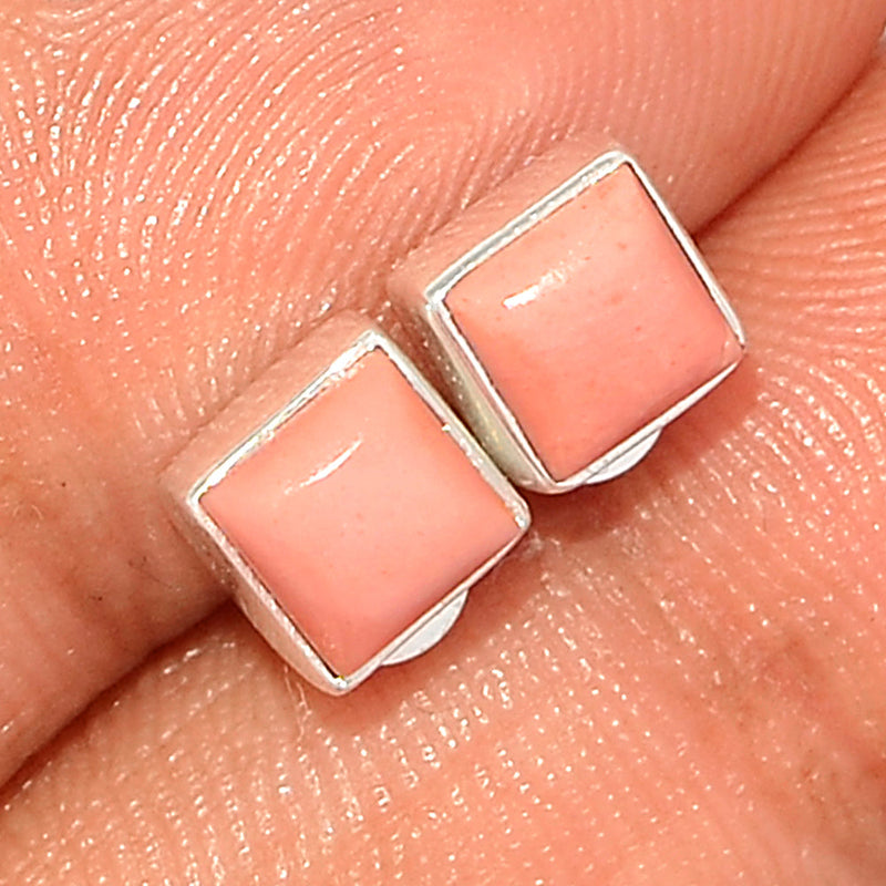 Australian Pink Opal Studs - POAS44