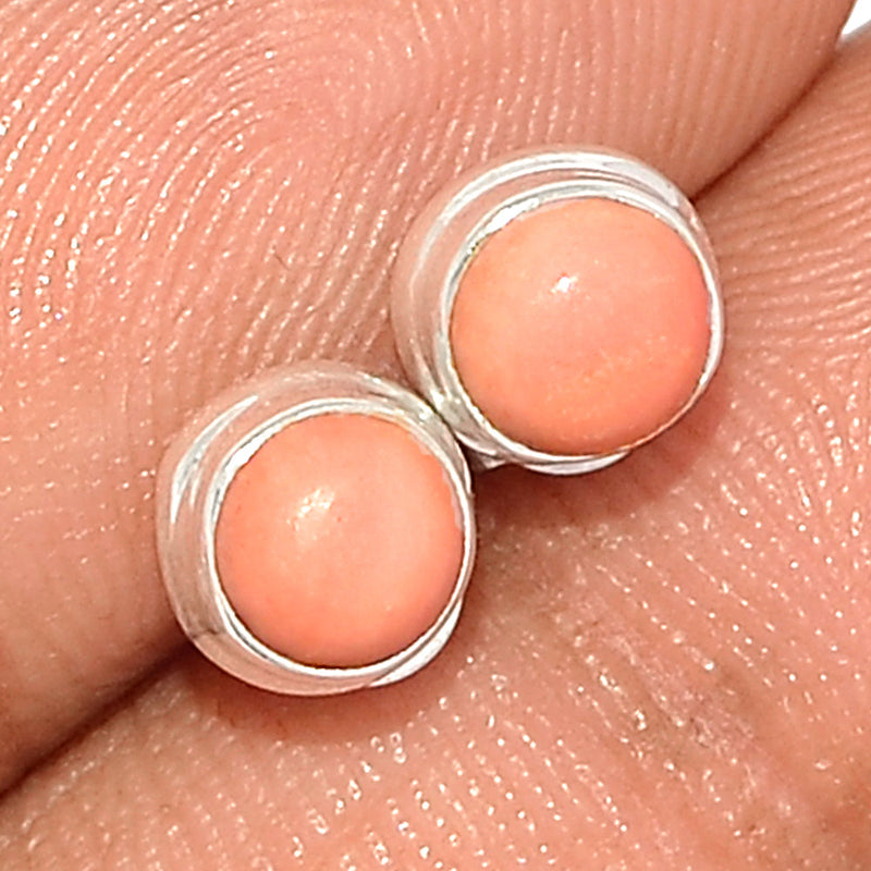 Australian Pink Opal Studs - POAS6