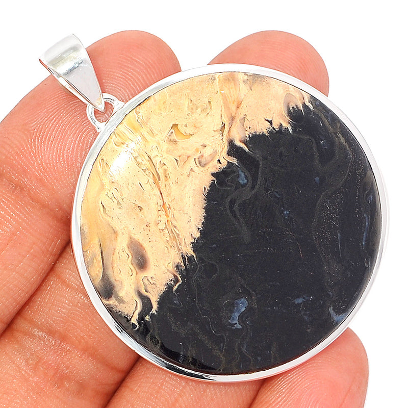 2.1" Pitrified Palm Wood Pendants - PPWP80