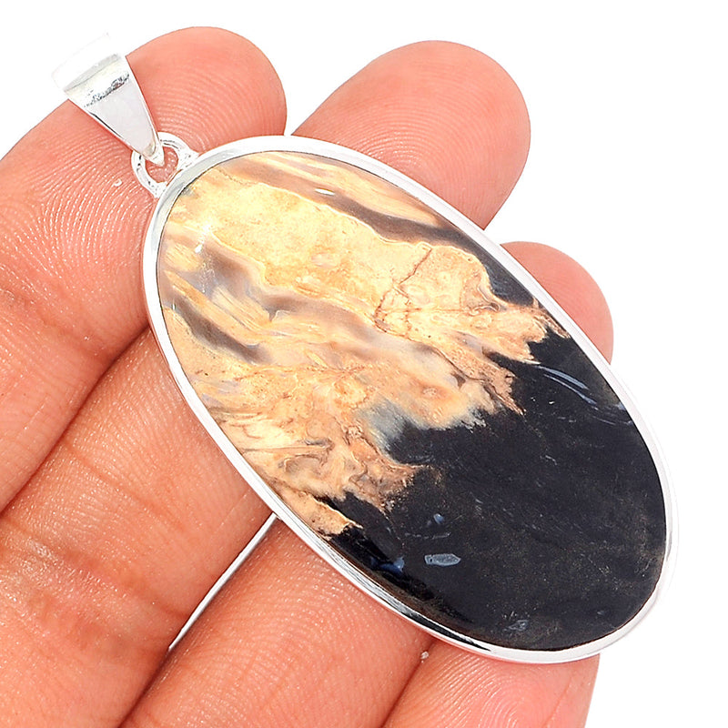 2.5" Pitrified Palm Wood Pendants - PPWP82