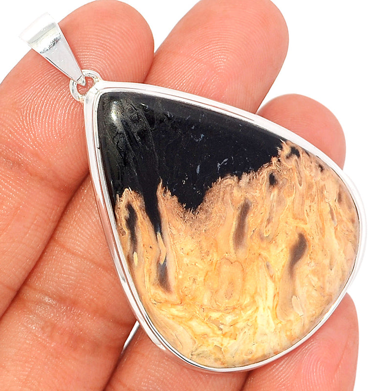 2.3" Pitrified Palm Wood Pendants - PPWP83