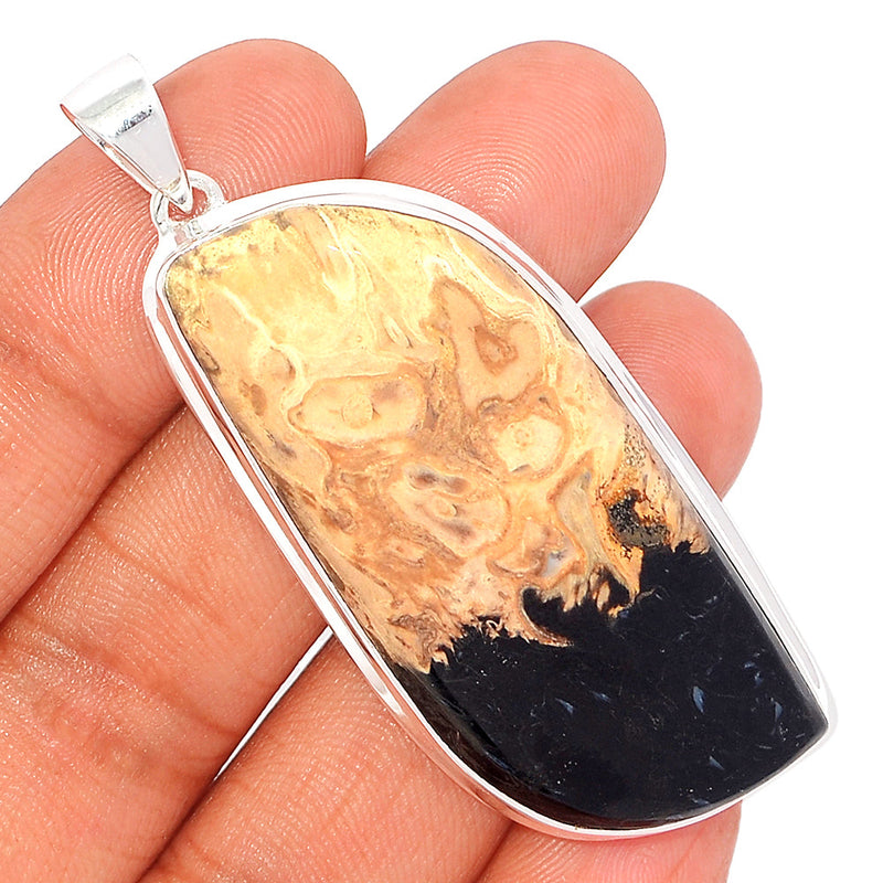 2.5" Pitrified Palm Wood Pendants - PPWP84