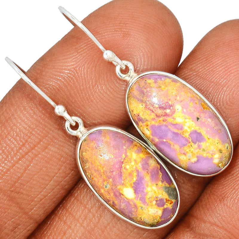 1.5" Phosphosiderite Peru Earrings - PRPE7