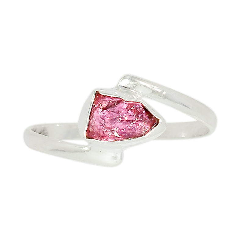 Small Plain - Pink Tourmaline Rough Ring - PTRR94
