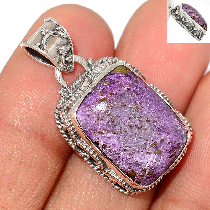 1.2" Fine Filigree - Stichtite Pendants - PUPP404