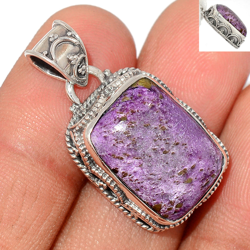 1.2" Fine Filigree - Stichtite Pendants - PUPP404