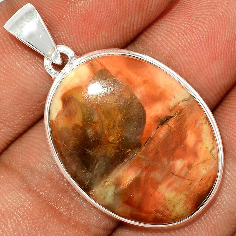 1.5" Petrified Wood Cabochon Pendants - PWCP13