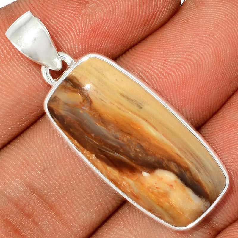 1.5" Petrified Wood Cabochon Pendants - PWCP1