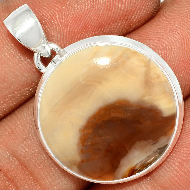 1.2" Petrified Wood Cabochon Pendants - PWCP23