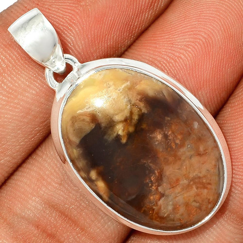 1.5" Petrified Wood Cabochon Pendants - PWCP27