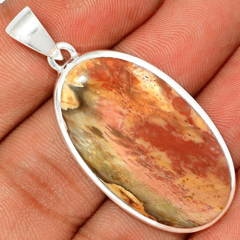 1.8" Petrified Wood Cabochon Pendants - PWCP2