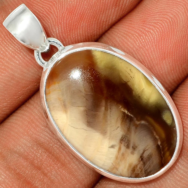 1.5" Petrified Wood Cabochon Pendants - PWCP6