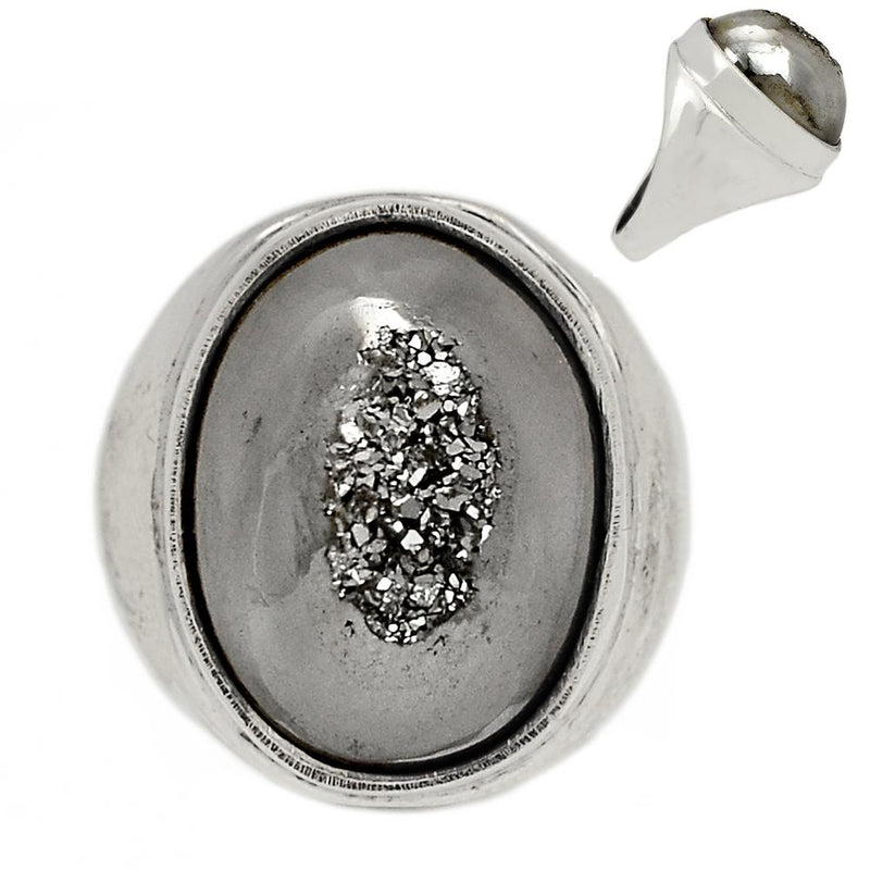 Platinium Window Druzy Ring - PWDR193