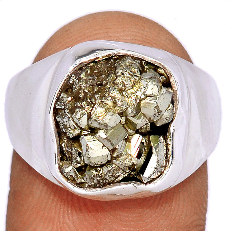 Solid - Mexican Pyrite Druzy Ring - PYDR473