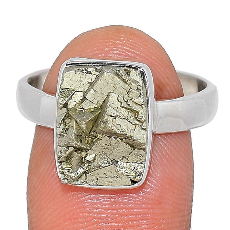 Mexican Pyrite Druzy Ring - PYDR551