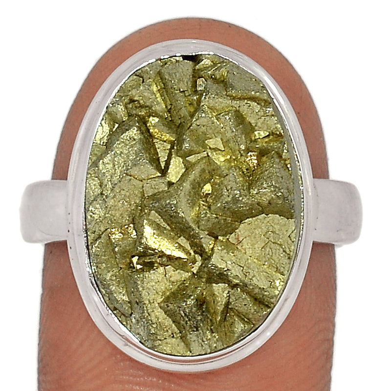 Mexican Pyrite Druzy Ring - PYDR612