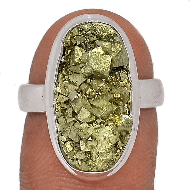Mexican Pyrite Druzy Ring - PYDR627