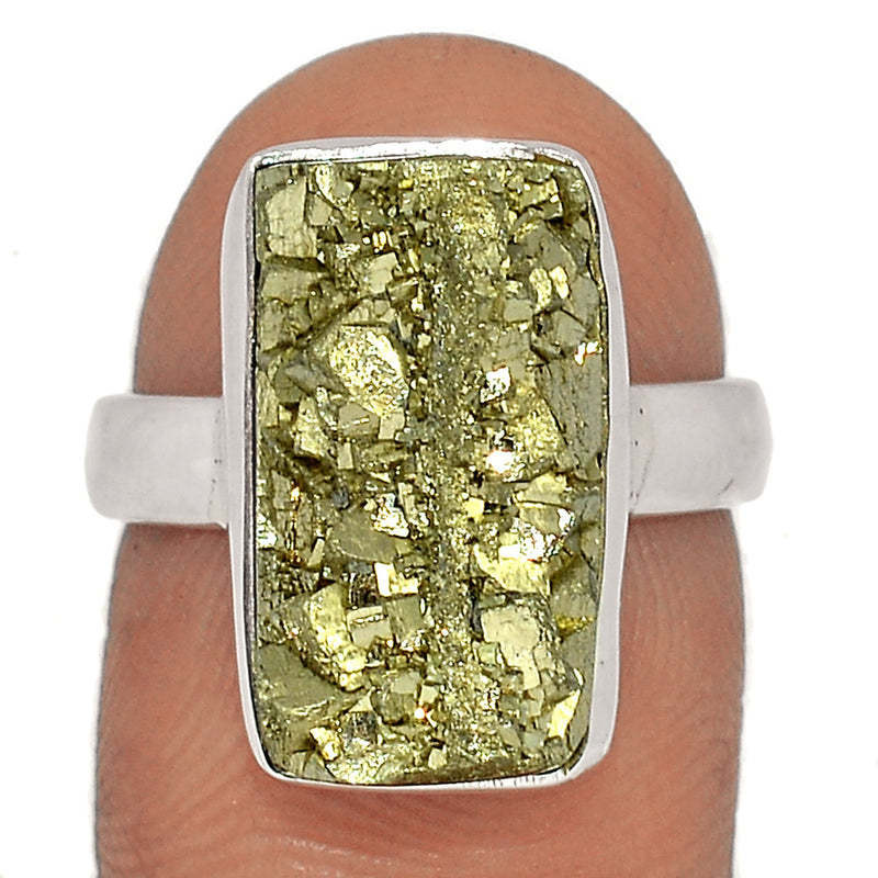 Mexican Pyrite Druzy Ring - PYDR629