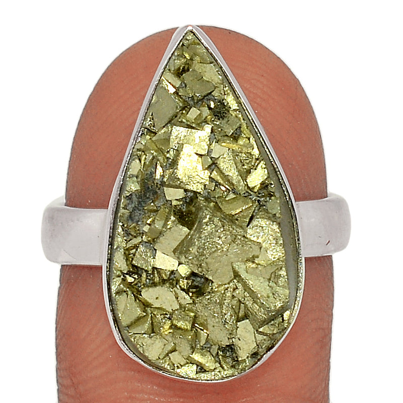 Mexican Pyrite Druzy Ring - PYDR630