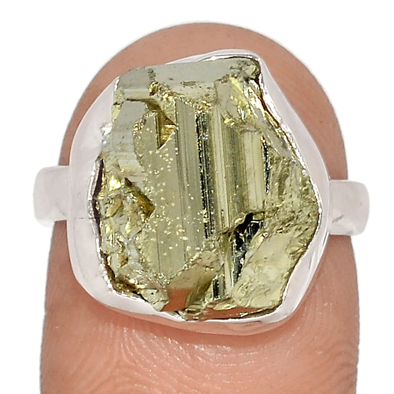 Mexican Pyrite Druzy Ring - PYDR662