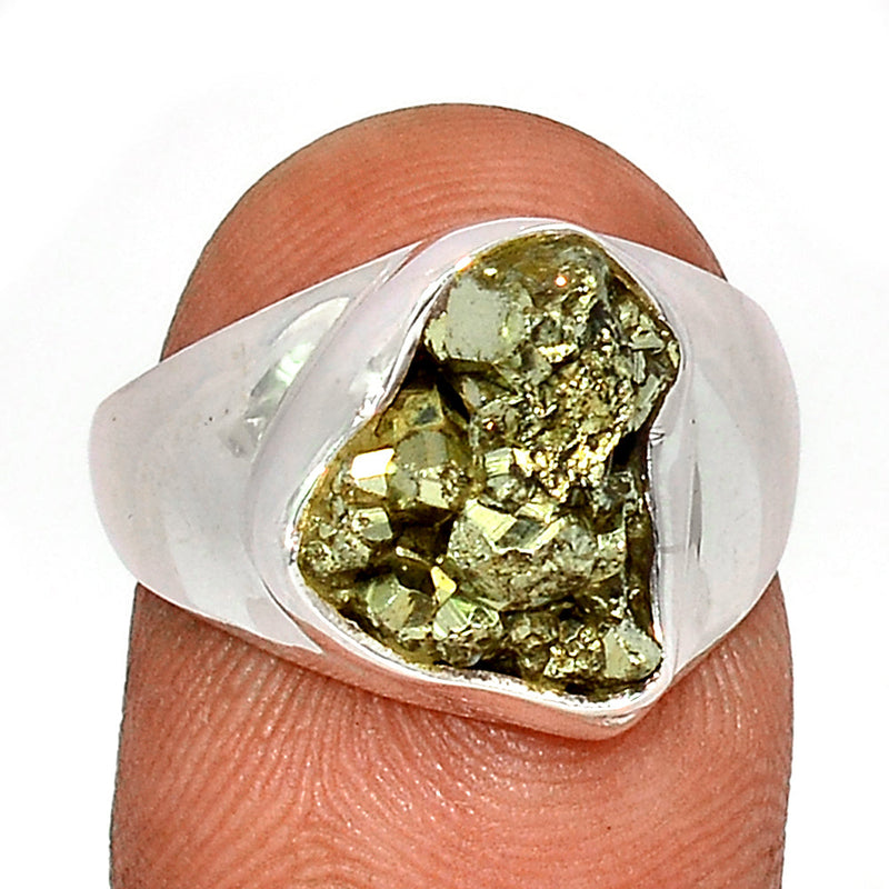 Solid - Mexican Pyrite Druzy Ring - PYDR704