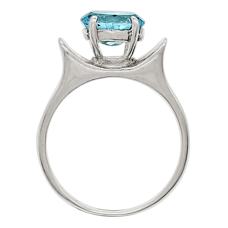 8*6 MM Oval - Blue Topaz Silver Ring - R5023BT