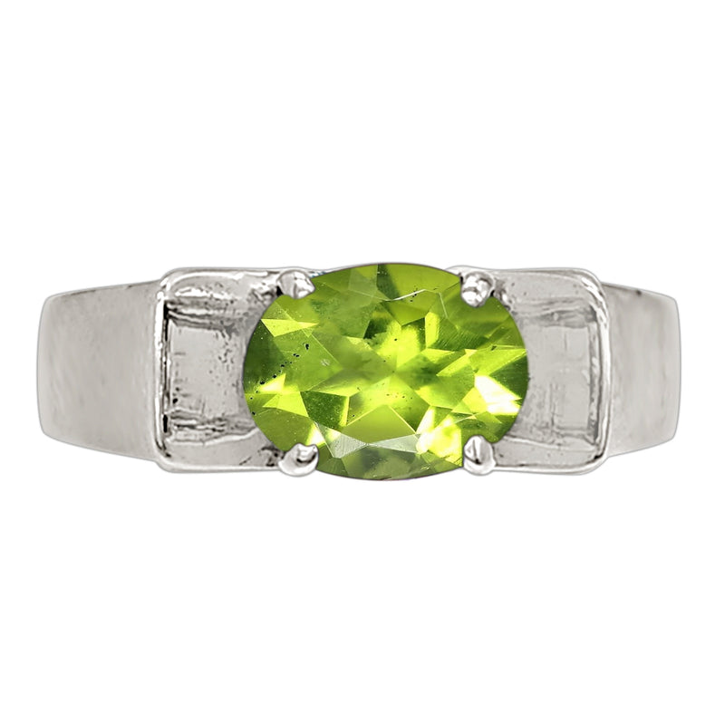 8*6 MM Oval - Peridot Silver Ring - R5023P