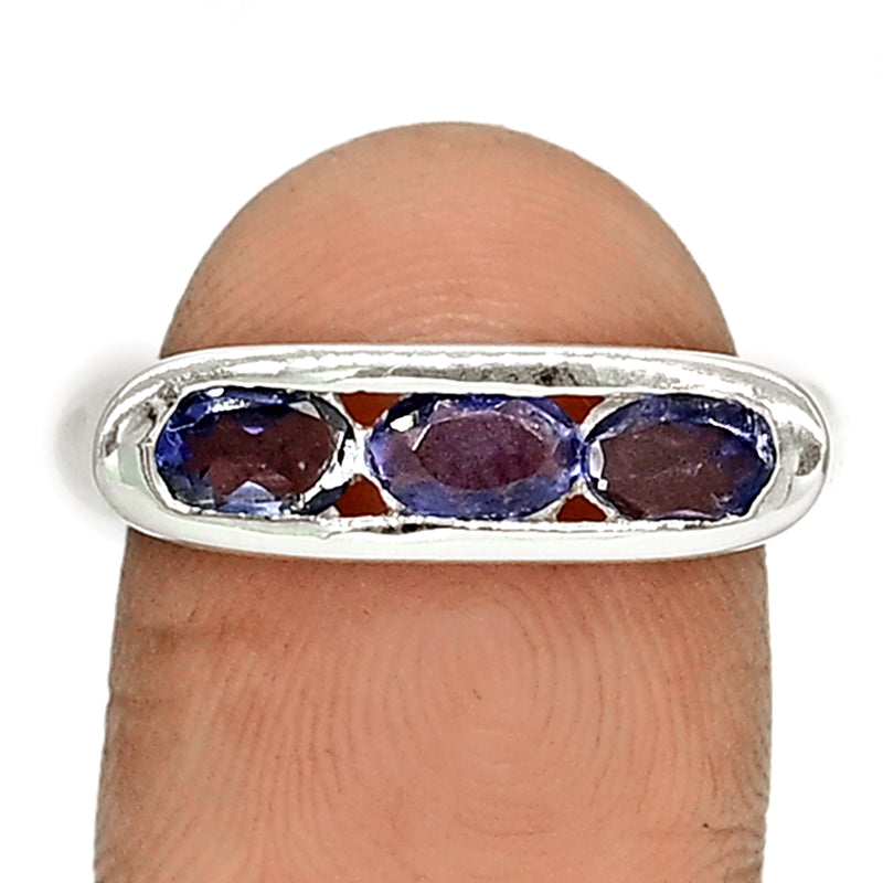 6*4 MM Oval - Iolite Silver Ring - R5029I