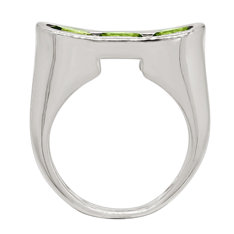 6*4 MM Oval - Peridot Silver Ring - R5029P