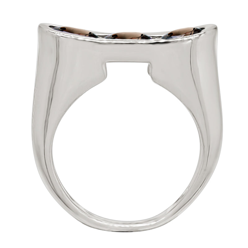 6*4 MM Oval - Smokey Quartz Silver Ring - R5029SQ