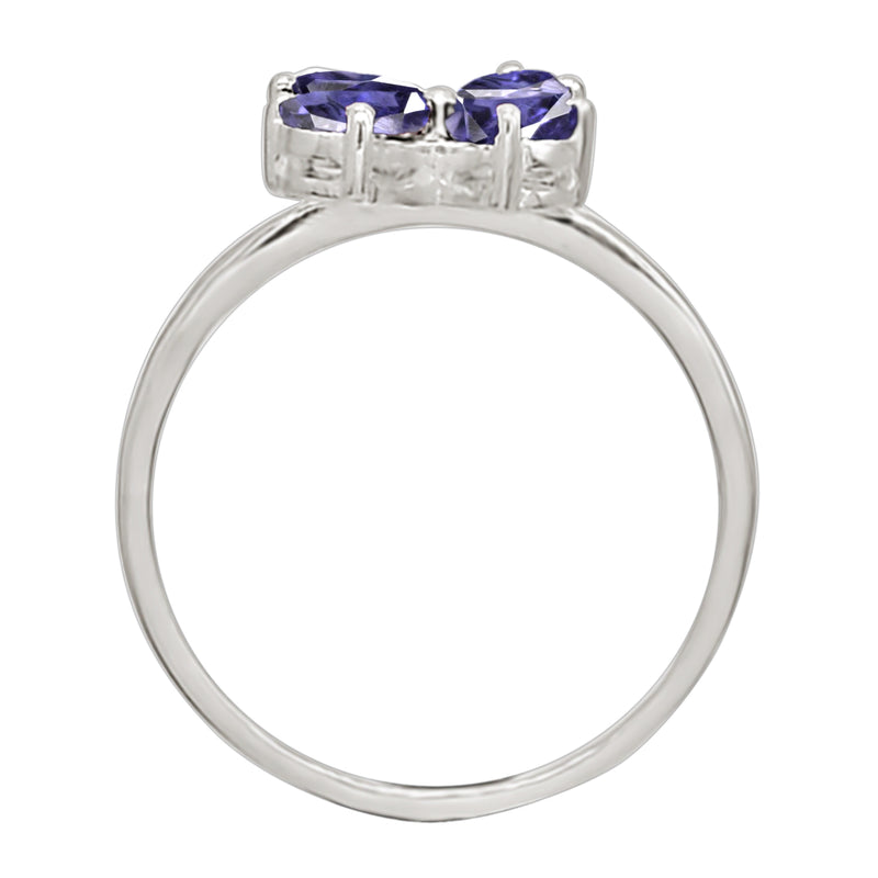 6*4 MM Pear - Iolite Silver Ring - R5039I