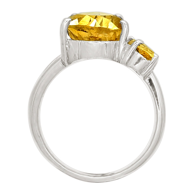 10*14 MM Pear - Citrine Silver Ring - R5042C