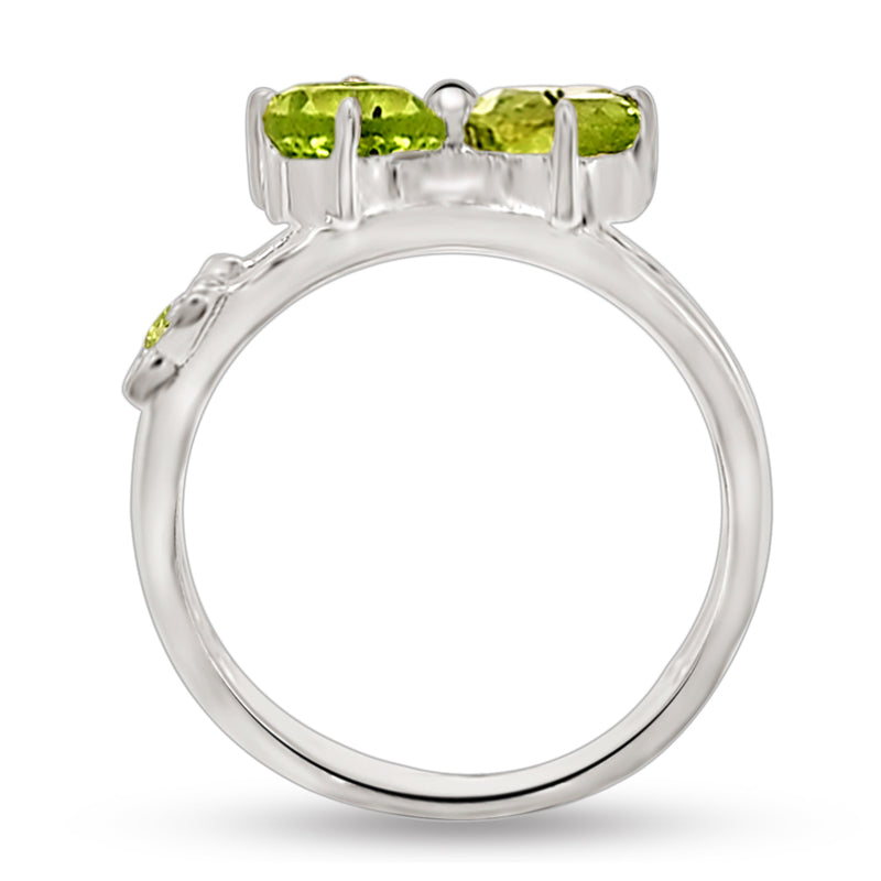 5*7 MM Pear - Peridot Silver Ring - R5046P