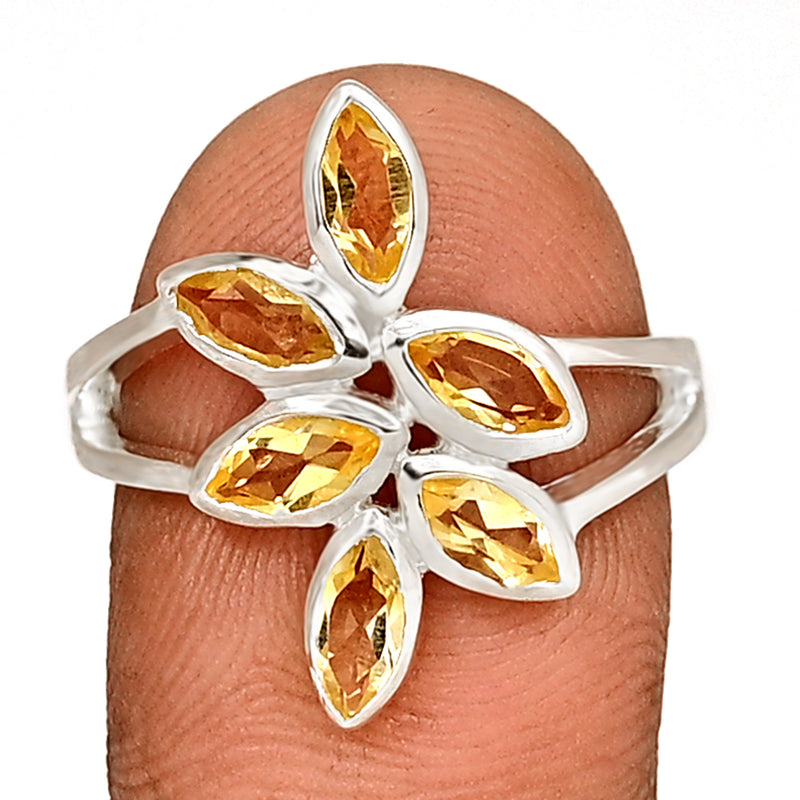 6*3 MM Marquise - Citrine Silver Ring - R5049C