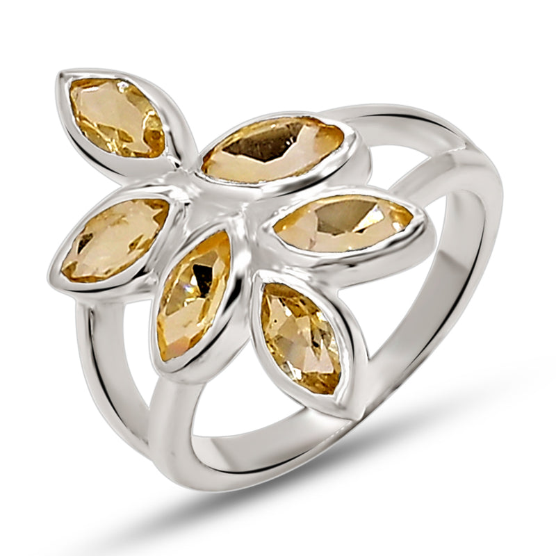 6*3 MM Marquise - Citrine Silver Ring - R5049C