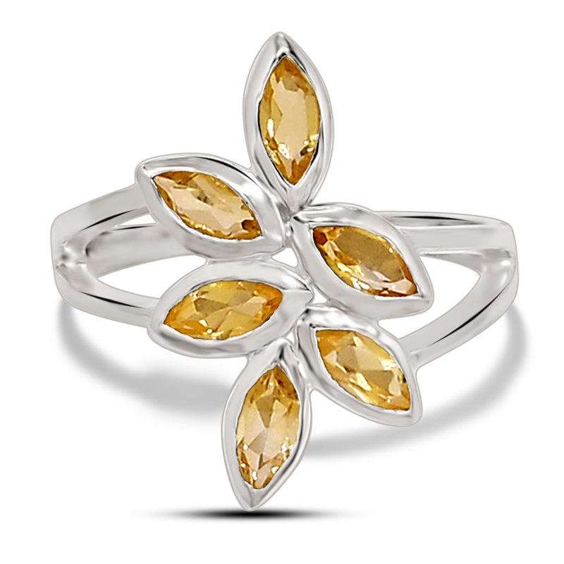 6*3 MM Marquise - Citrine Silver Ring - R5049C