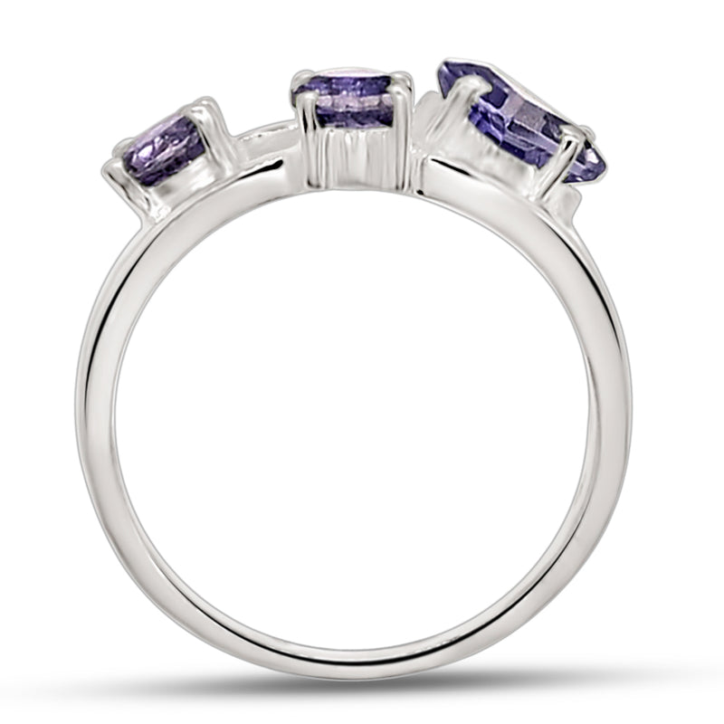 5*5 MM Square - Iolite Silver Ring - R5051I