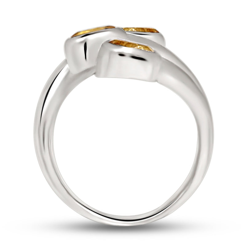 6*4 MM Oval - Citrine Silver Ring - R5054C
