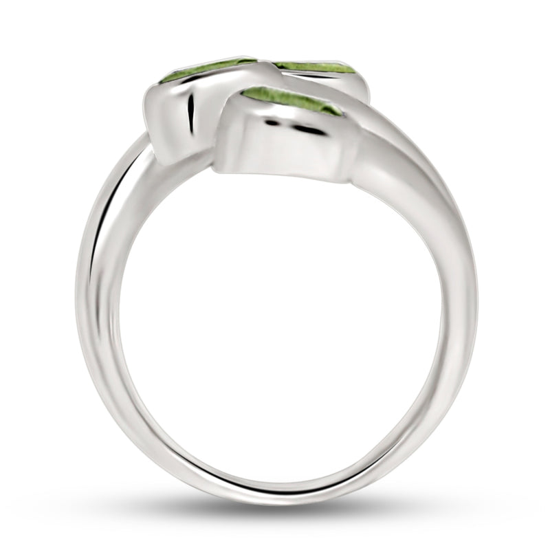 6*4 MM Oval - Peridot Silver Ring - R5054P