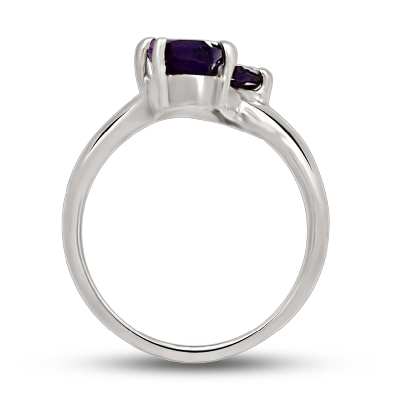 10*5 MM Marquise - Amethyst Faceted Silver Ring - R5056A