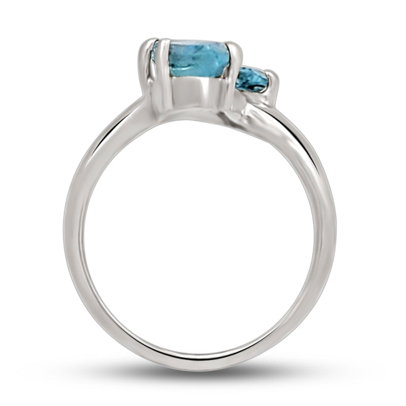 10*5 MM Marquise - Blue Topaz Silver Ring - R5056BT