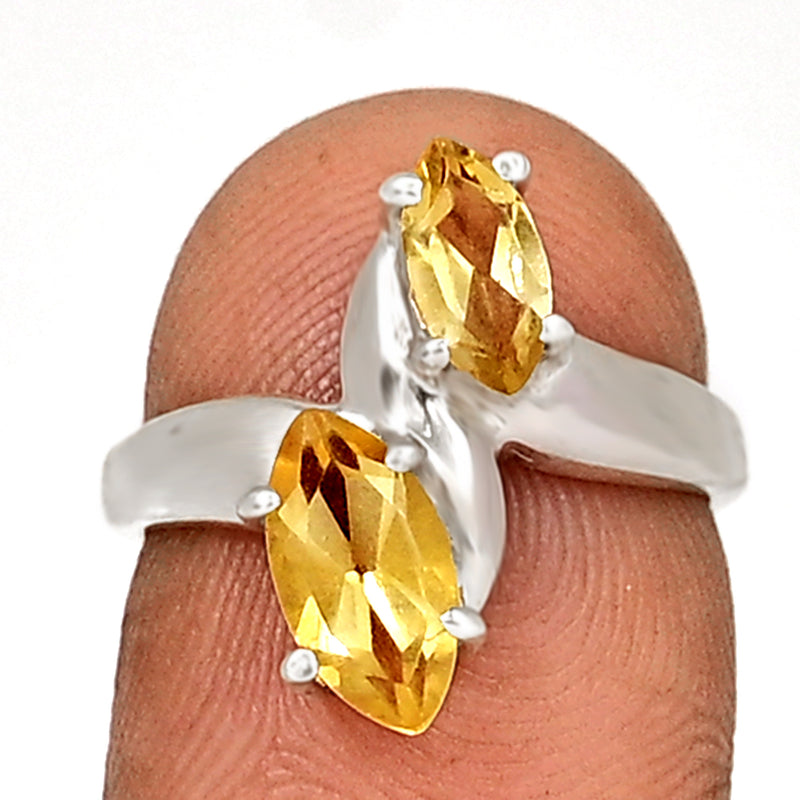 10*5 MM Marquise - Citrine Silver Ring - R5056C